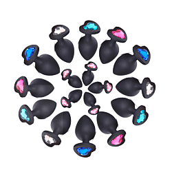 Анальная пробка силиконовая в виде сердца Baby XXX розмір S