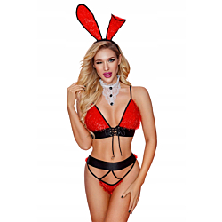 Еротичний костюм зайчика Paris Hollywood Bunny One Size Red