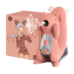 Вакуумний стимулятор із вібрацією KissToy Miss UU Orange, іграшка 2-в-1