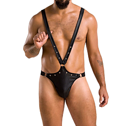 Чоловіче боді Passion 028 Harry XXL/XXXL Black