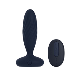 Анальна смарт-вібропробка з пульсацією Svakom Jordan Navy Blue