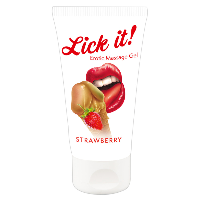 Массажный гель-лубрикант Just Play Lick It! Strawberry 50 мл
