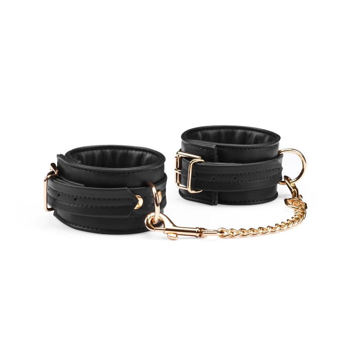 Наручники с цепочкой Liebe Seele Black Organosilicon Wrist Cuff