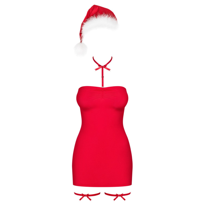 Сорочка Obsessive Kissmas chemise red