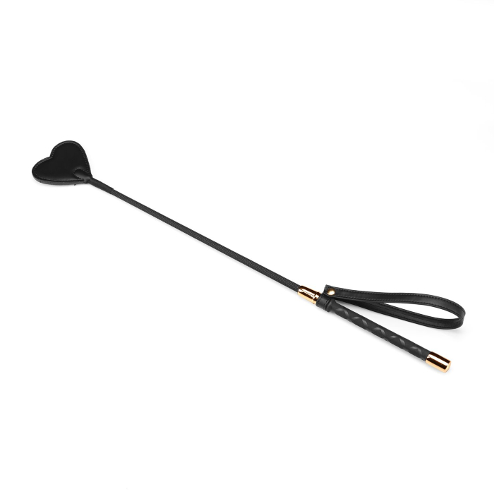 Шлепалка-сердечко Liebe Seele Black Organosilicon Riding Crop