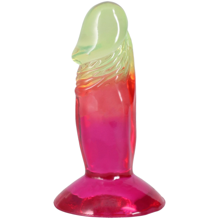 Дилдо Doc Johnson Crystal Jellies 4.5 Inch Classic Dong Rainbow