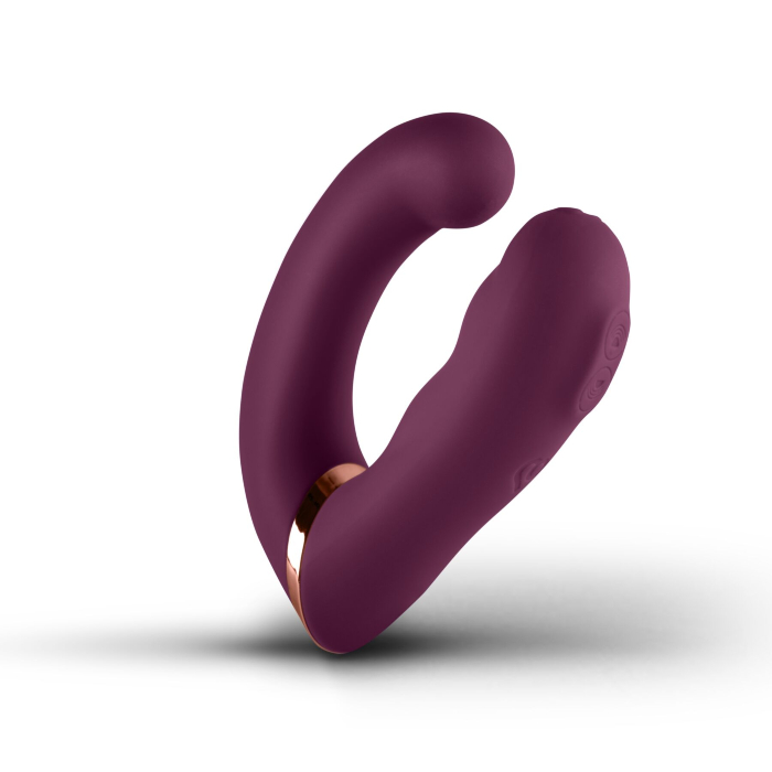 Двойной вибратор Rocks Off Gemini Burgundy