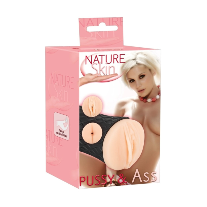 Маструбатор із двома отворами Nature Skin Pussy & Ass
