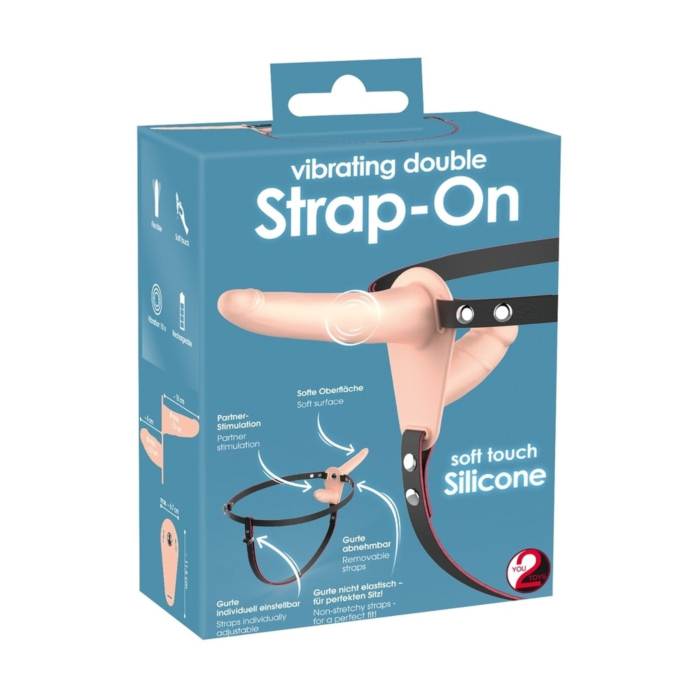 Страпон з вібрацією Double Strap-On