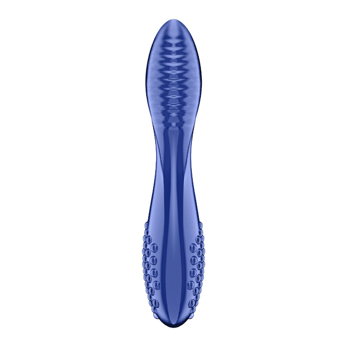Двусторонний стеклянный дилдо Satisfyer Dazzling Crystal 2 Blue