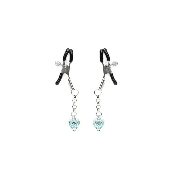 Затискачі для сосків Liebe Seele Glow-in-dark Nipple Clamps Light Blue