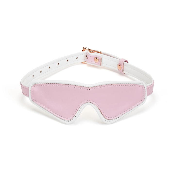 Кожаная маска на глаза Liebe Seele White & Pink Fairy Goat Leather Blindfold
