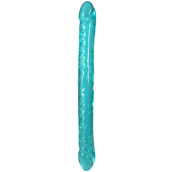 Фаллоимитатор двусторонний Doc Johnson Crystal Jellies Double Dong 18