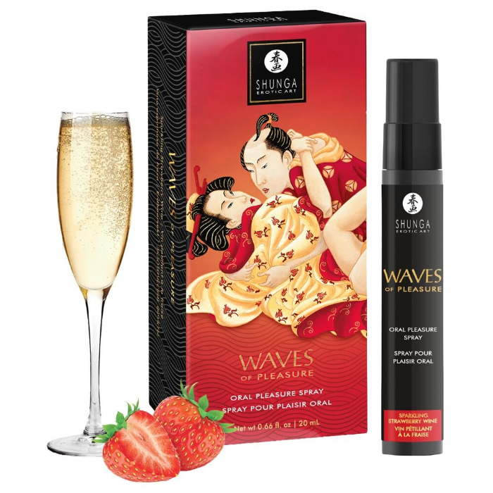 Спрей для посилення слиновиділення Shunga Waves of Pleasure Strawberry Sparkling Wine 20 мл