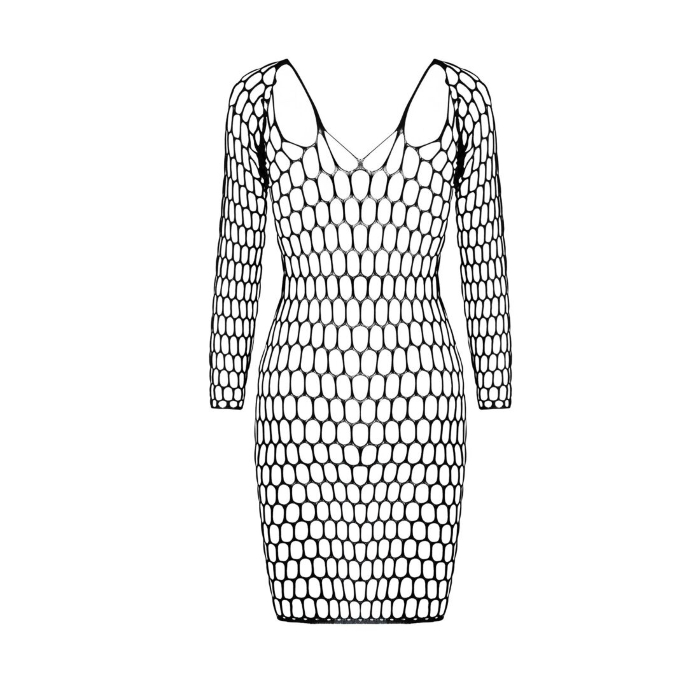 Бодистокинг-платье с глубоким воротом Passion BS093 black