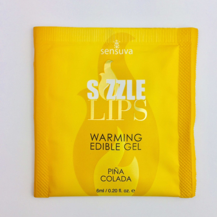 Пробник масажного гелю Sensuva Sizzle Lips Pina Colada 6 мл