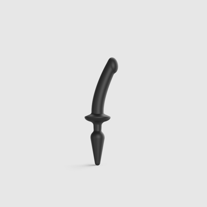 Анальная пробка с дилдо 2в1 Strap-On-Me Switch Plug-In Dildo Black S