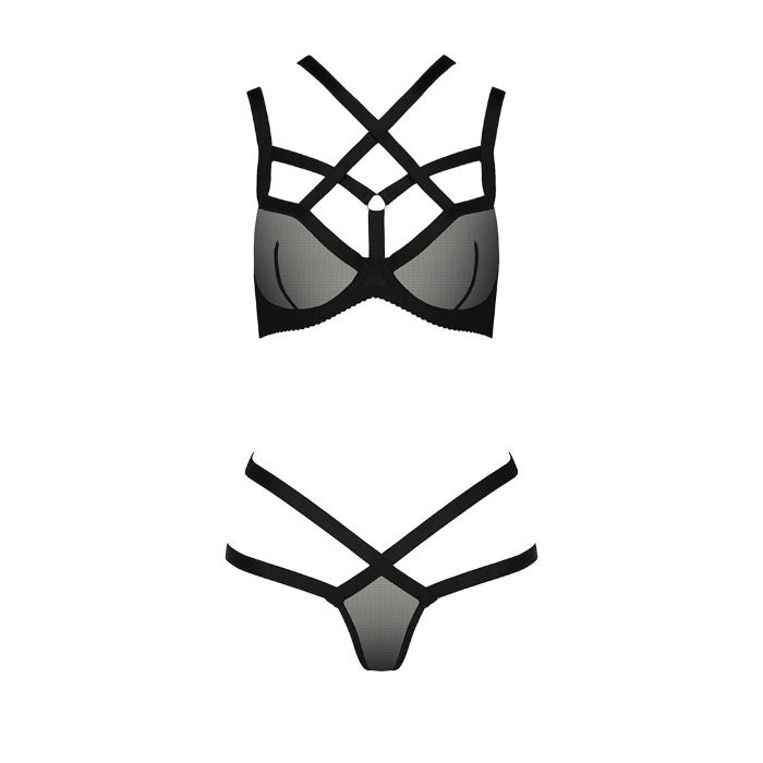 Комплект белья Passion Exclusive Hagar Set S/M black