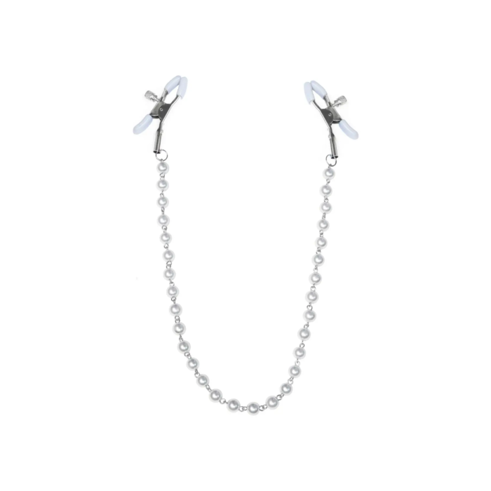 Затискачі для сосків з перлами Feral Feelings Nipple clamps Pearls Silver