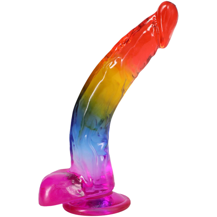 Фаллоимитатор Doc Johnson Crystal Jellies 9.5 " Dildo Rainbow