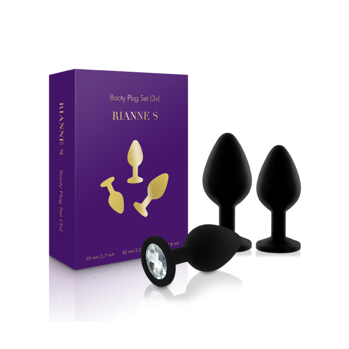 Набір чорних пробок Rianne S - Booty Plug Set 3x Black
