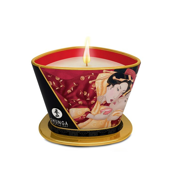 Масажна свічка Shunga Sparkling Strawberry Wine 170 мл