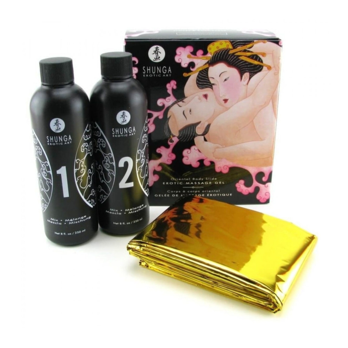 Гель для массажа Shunga ORIENTAL BODY-TO-BODY - Sparkling Strawberry Wine 2 x 225 мл