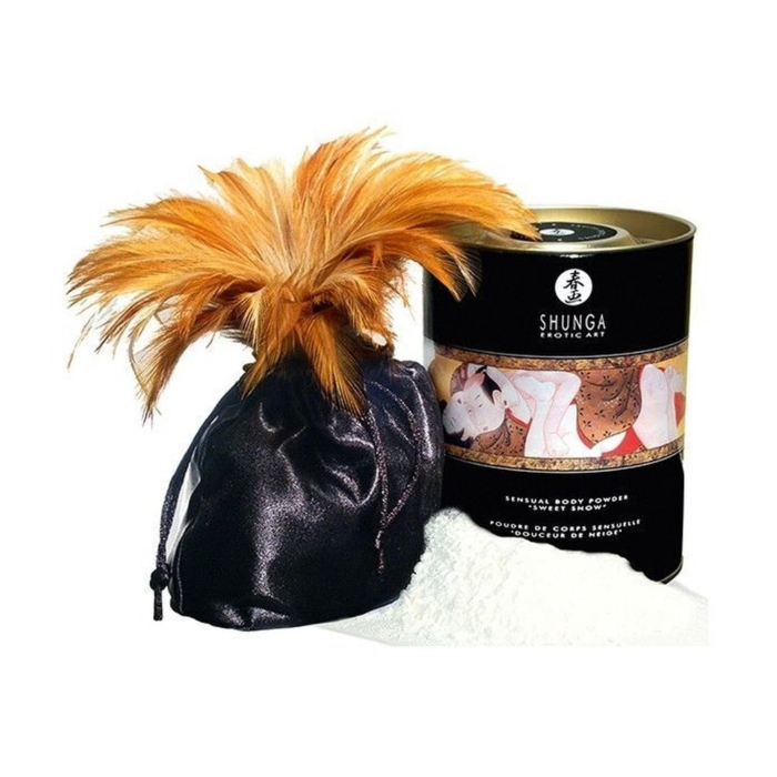 Смачна пудра для оральних пестощів Shunga Sweet Snow Body Powder - Blazing cherry