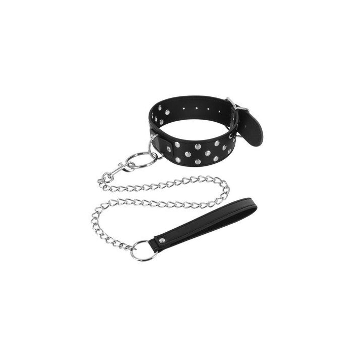 Нашийник із заклепками та з повідцем Fetish Tentation Rivets and Leash