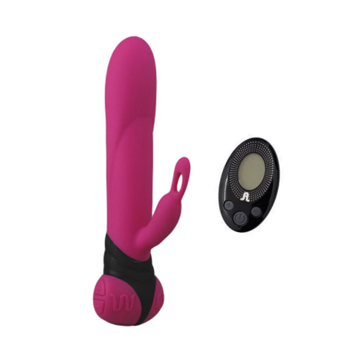 Вибратор с вращением ствола Adrien Lastic Bonnie & Clyde, с петелькой для пальчика