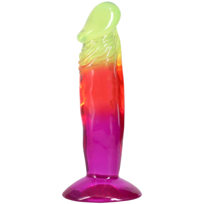 Дилдо Doc Johnson Crystal Jellies 6.5 Inch Classic Dong Rainbow