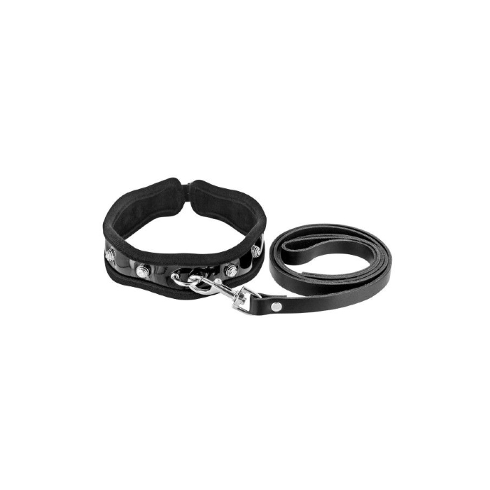 Поводок с ошейником Fetish Tentation Premium Patent Leather Choker & Leash