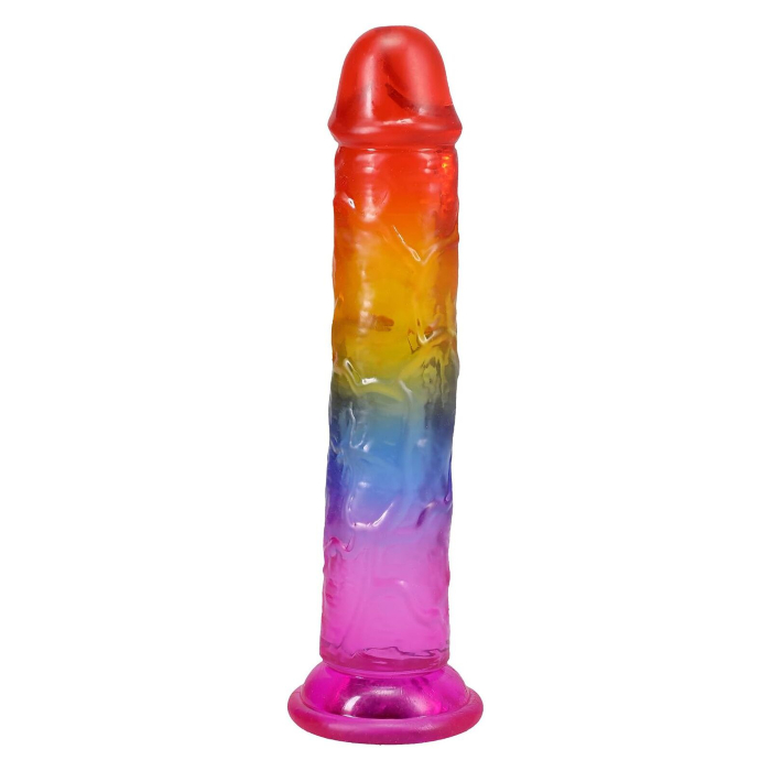 Дилдо Doc Johnson Crystal Jellies 7 Inch Сlassic Dong Rainbow