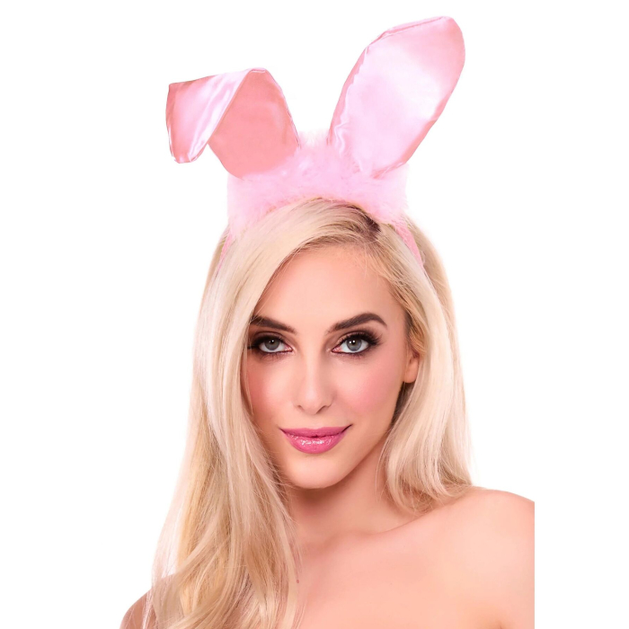 Вушка зайки Leg Avenue Bendable Marabou Trimmed Satin Bunny Ears Pink