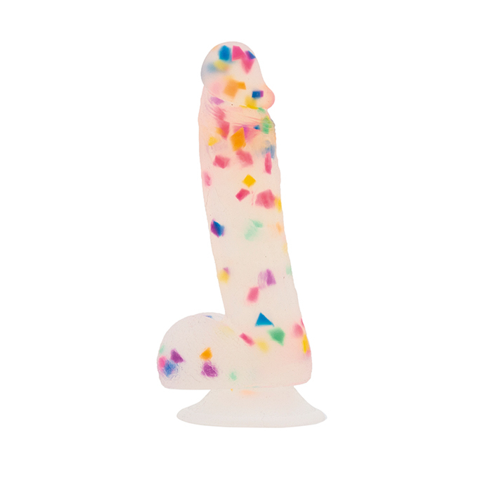 Фалоімітатор з конфеті ADDICTION Party Marty 19 см FROST & CONFETTI