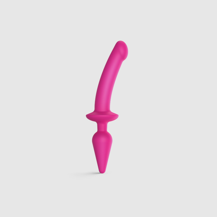 Анальная пробка с дилдо 2в1 Strap-On-Me Switch Plug-In Dildo Fuchsia L