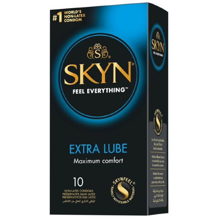 Безлатексные премиум-презервативы SKYN Extra Lube 10 шт