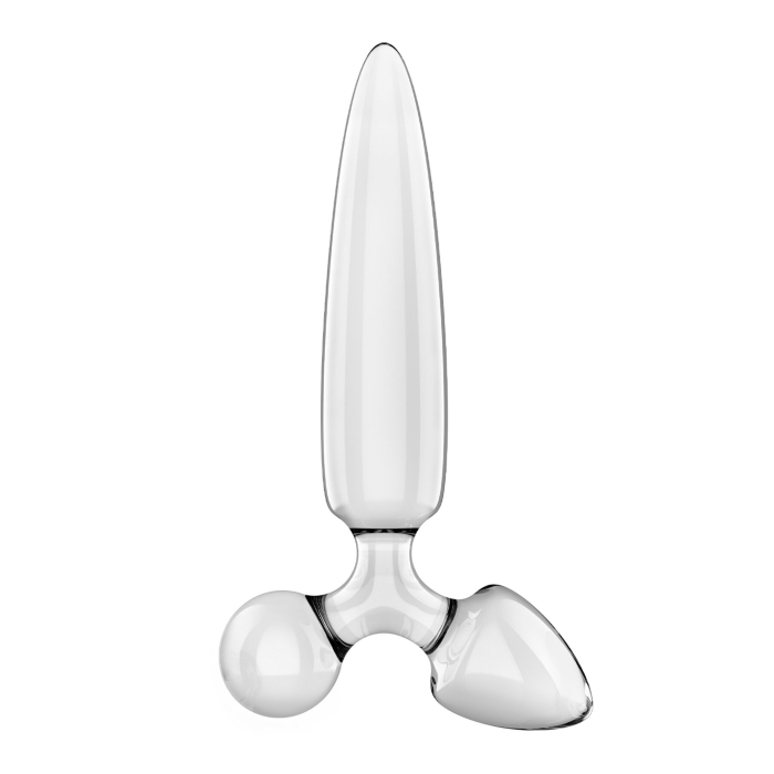 Трехсторонний стеклянный дилдо Satisfyer Triple Crystal 1 Transparent