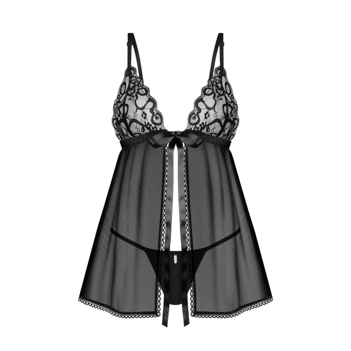 Сорочка бебі-дол Obsessive Blomentis babydoll & thong M/L