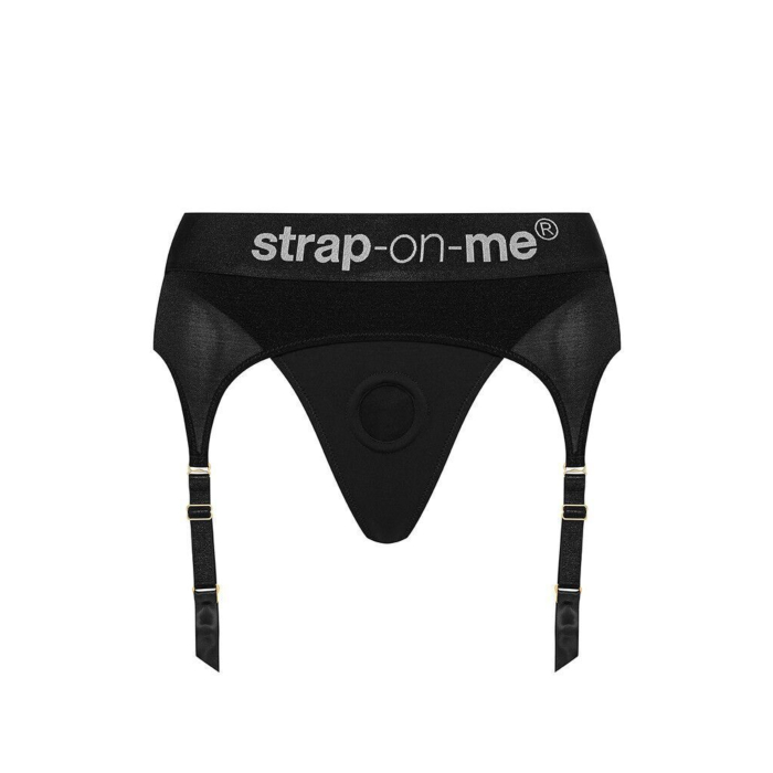 Трусики для страпона з підв’язками для панчіх Strap-On-Me Rebel Harness XS