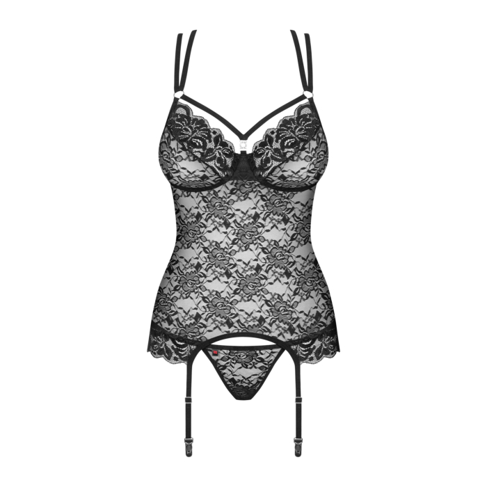 Корсет и стринги Obsessive 860-COR-1 S/M