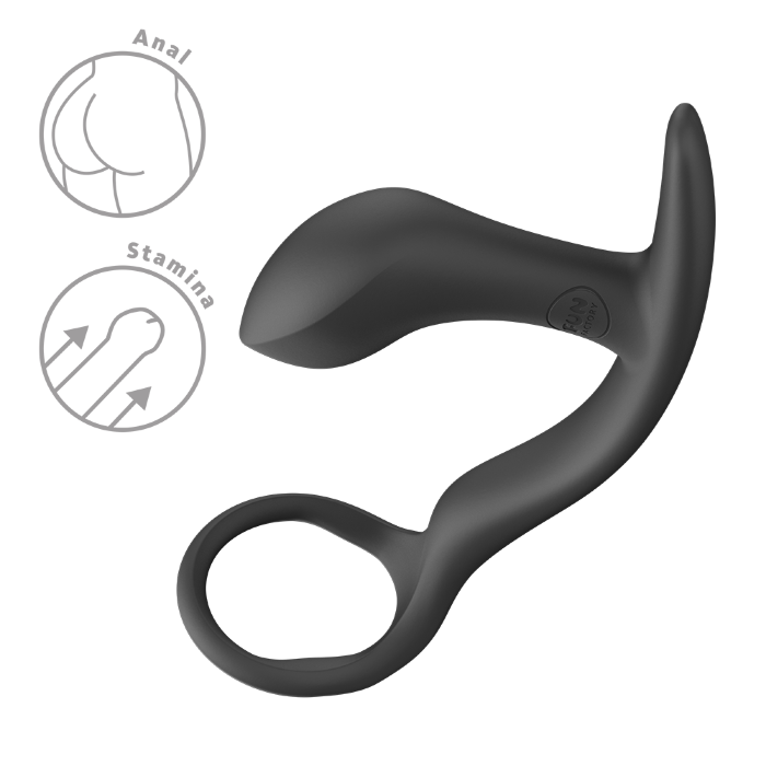 Анальная пробка с эрекционным кольцом Fun Factory Bootie Ring Black