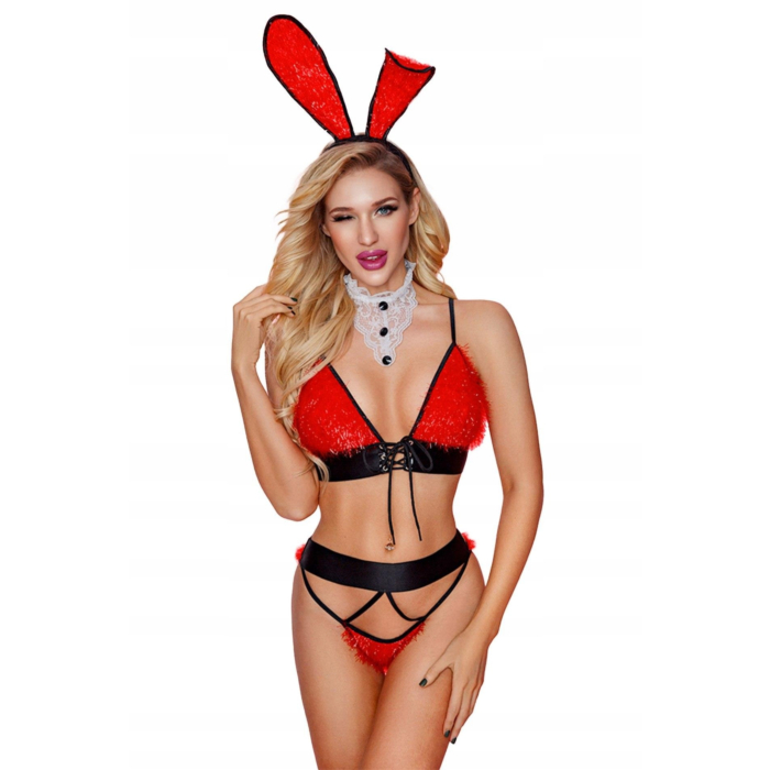 Еротичний костюм зайчика Paris Hollywood Bunny One Size Red