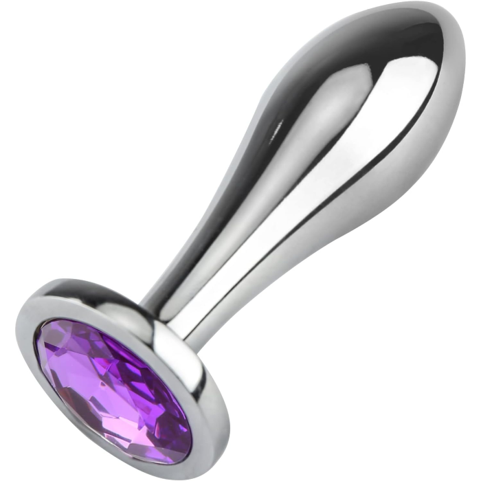 Анальна металева пробка Baby XXX розмір L із кристалом