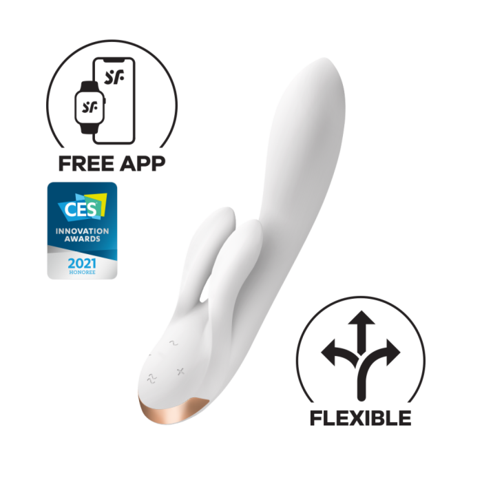 Смарт вибратор Satisfyer Double Flex White