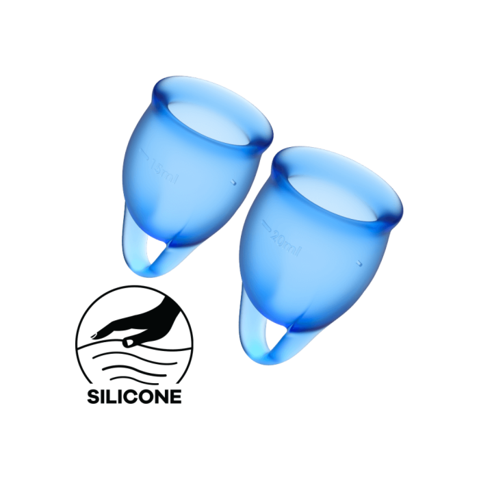 Набір менструальних чаш Satisfyer Feel Confident Blue