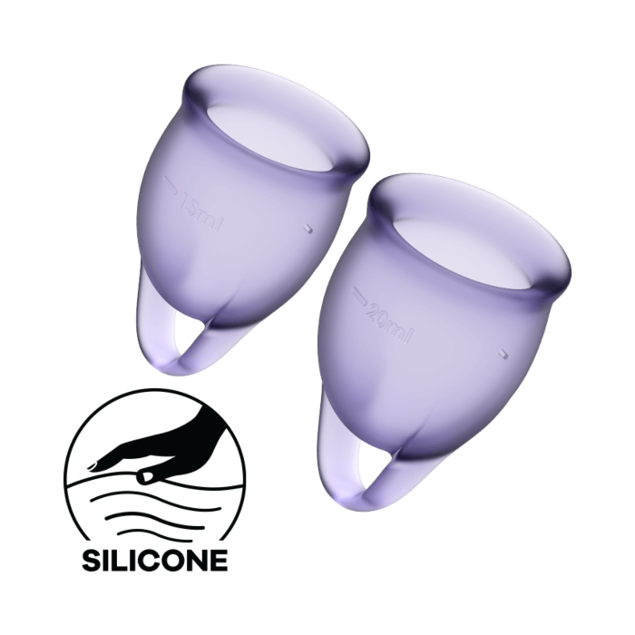 Набір менструальних чаш Satisfyer Feel Confident Violet