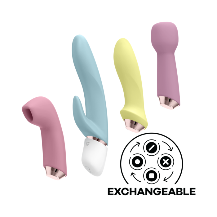 Мультифункціональний вібратор зі змінними насадками Satisfyer Marvelous Four