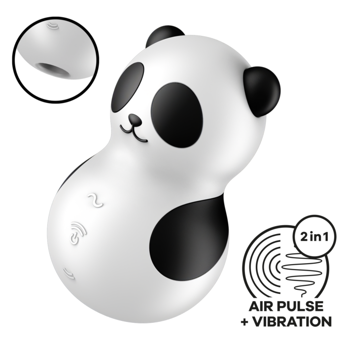 Вакуумний стимулятор з вібрацією Satisfyer Pocket Panda