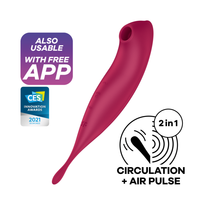 Стимулятор Satisfyer Twirling Pro Connect App Dark Red